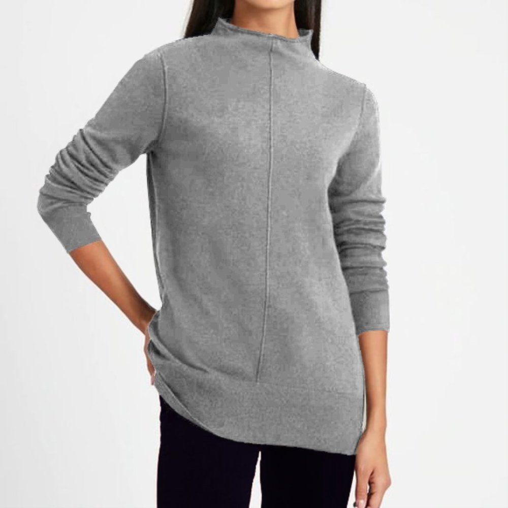 Banana Republic Italian Cashmere Blend Mock Turtleneck Tunic